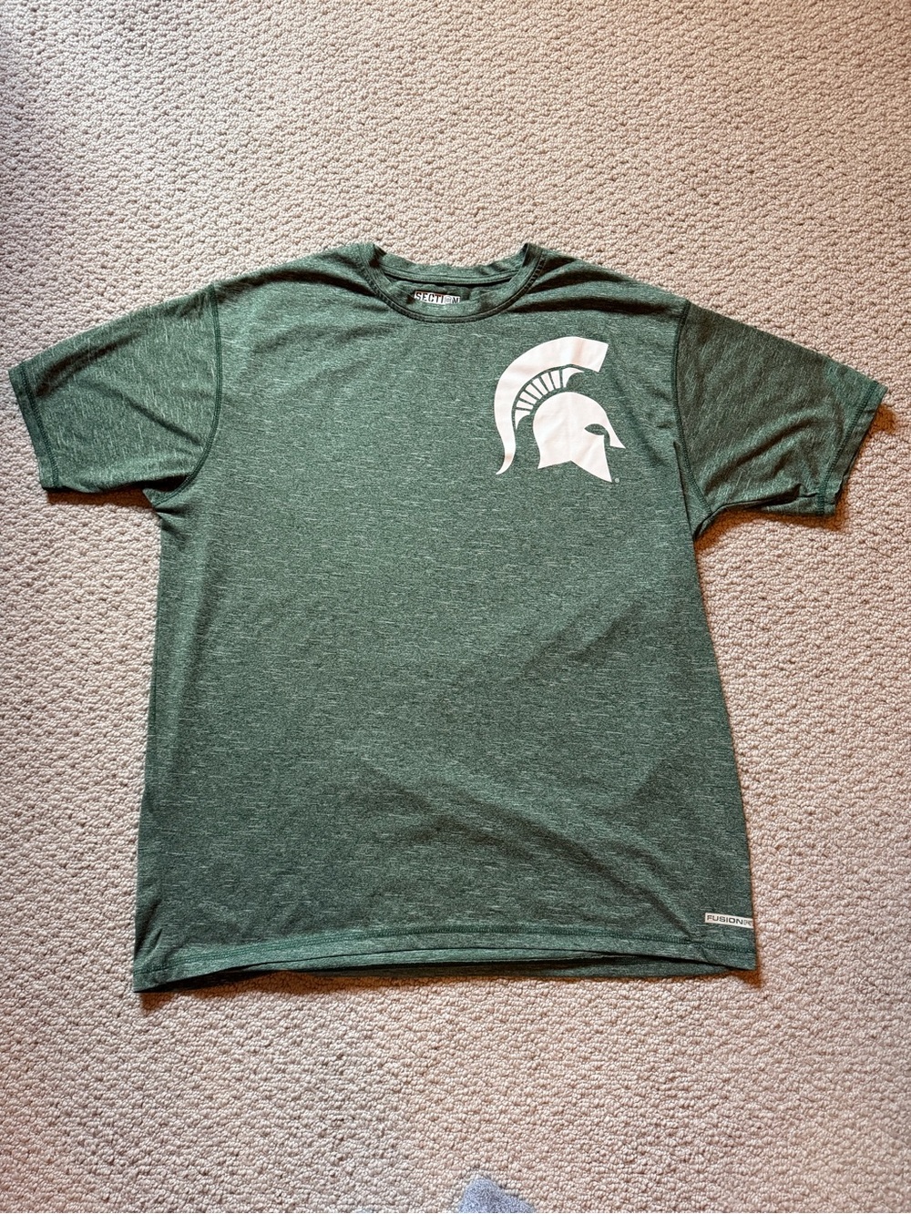Section 101 Michigan State Spartans Heather Green Performance T-Shirt Size XL - Picture 1 of 5
